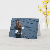 Carte Aigle de l'Alaska sur l'eau (Fleur jaune)