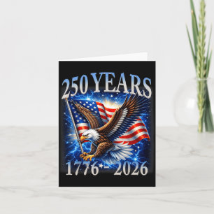 Carte Aigle et Drapeau 250 Ans 1776-2026 250e Anniversai