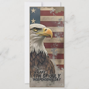 Carte Aigle majestueux et drapeau – Esprit de liberté