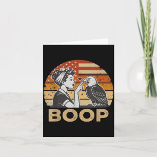 Carte Aigle Patriotique Boop 4 Juillet Drôle Pin-Up Fill