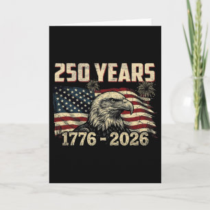 Carte Aigle Patriotique Drapeau Usa 250 Ans 1776-2026 25
