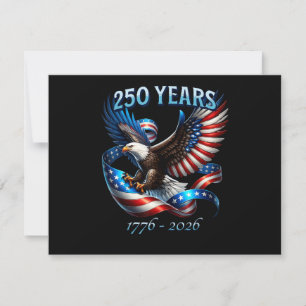 Carte Aigle Patriotique et Drapeau 250 Ans 1776-2026