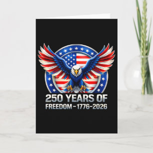 Carte Aigle Patriotique Et Drapeau 250 Ans 1776-2026 4 J