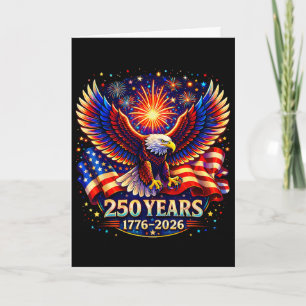 Carte Aigle Patriotique Et Drapeau 250 Ans 1776-2026 4 J