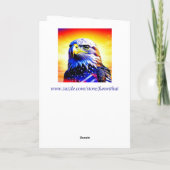 Carte Aigle patriotique et drapeau américain vierge (Dos)