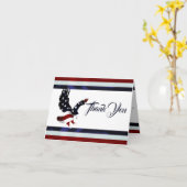 Carte Aigle patriotique vétéran Merci (Fleur jaune)