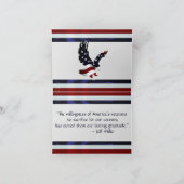 Carte Aigle patriotique vétéran Merci (Intérieur)