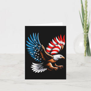 Carte Aigle royal et drapeau américain patriotique 4 jui