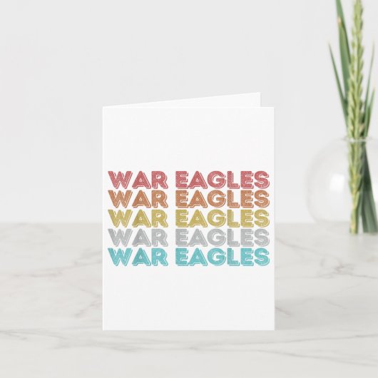 Carte Aigles de guerre rétro vintages (Devant)