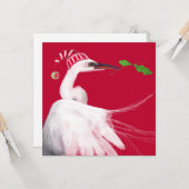 Carte Aigrette de Noël (Devant/Arrière en situation)