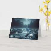 Carte Aiguille Blanche Avec L'Eau Lys Sympathie (Fleur jaune)