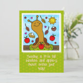 Carte Aiguille mignonne Pomme-y Sourires doux Automne Co (Debout devant)