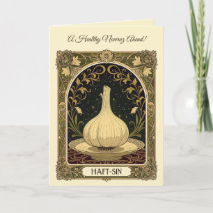 Carte Ail de la santé Tradition Haft Sin Nowruz