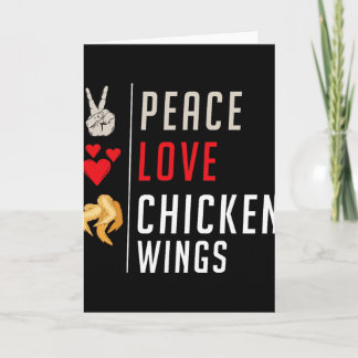 Carte Ailes de poulet Amour Paix