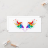 Carte Ailes fluffy arc-en-ciel (Devant/Arrière en situation)