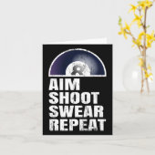 Carte Aim Shoot Sweat Repeat - Snooker Pool Lecteur Bill (Fleur jaune)