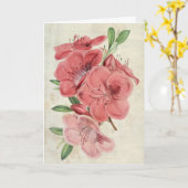 Carte Aimant botanique vintage Azalea (Fleur jaune)