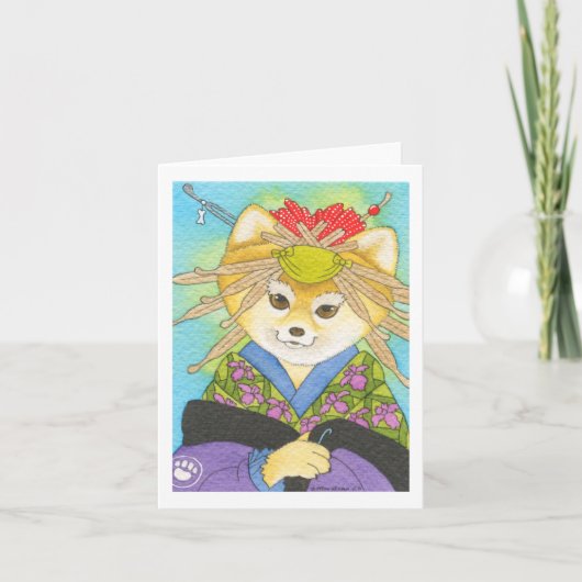 Carte Aimant de Kabuki Shiba Inu (Devant)