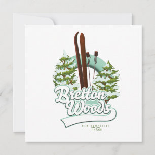 Carte Aimant de logo de ski de Bretton Woods New Hampshi