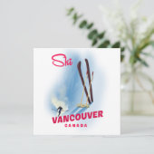 Carte Aimant Ski Vancouver Canada (Debout devant)