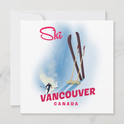 Carte Aimant Ski Vancouver Canada (Devant)
