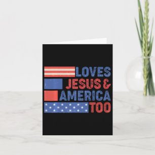 Carte Aime Jésus Amérique Trop Liberté Patriotique 4 Jui