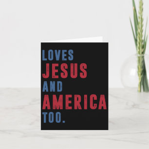 Carte Aime Jésus Et L'Amérique Trop Rétro Dieu Christian