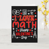 Carte Aime les maths Joyeuse Saint-Valentin Prof de math (Fleur jaune)