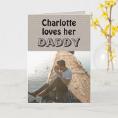 Carte Aime son papa Photo de la fête des pères pour fill (Fleur jaune)