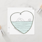 Carte Aimer à la première nage (xox) (Devant/Arrière en situation)