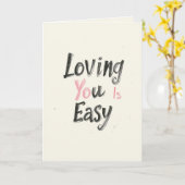 Carte Aimer, c'est facile Valentines jour (Fleur jaune)