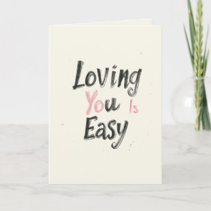 Carte Aimer, c'est facile Valentines jour