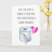 Carte Aimer Comme Vos Toilettes Papier Convid (Fleur jaune)