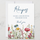 Carte Aimer dans l'aquarelle en fleur Fleurs sauvages Si (Devant)