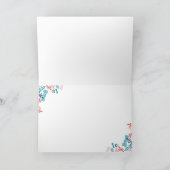 Carte Aimer Floral & Foliage Animaux Empreintes de patte (Intérieur)