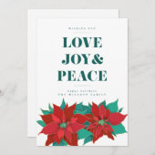 Carte AIMER JOIE & PAIX Joyeux Noël (Devant / Derrière)