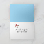 Carte Aimer les grenouilles avec les coeurs Anniversaire (Intérieur)