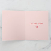 Carte Aimer mignon rose et rouge danseurs personnes vale (Intérieur)