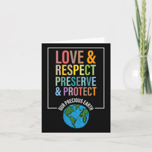 Carte Aimer Respecter Préserver Protéger Notre Terre Pré