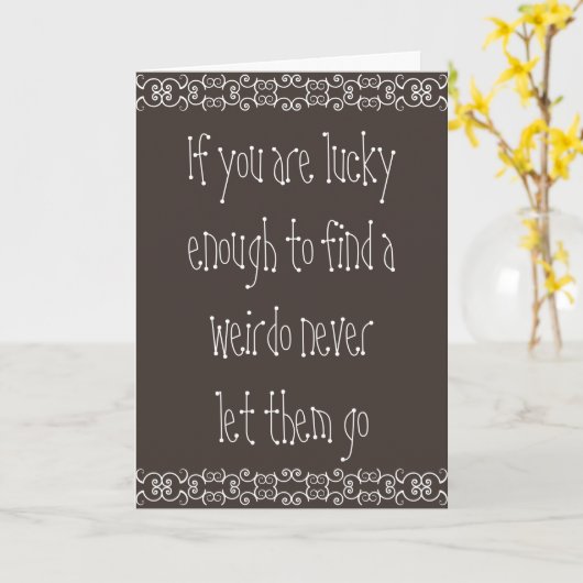 Carte Aimer un bizarre (Fleur jaune)