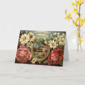 Carte Aimer voeux d'anniversaire (Fleur jaune)