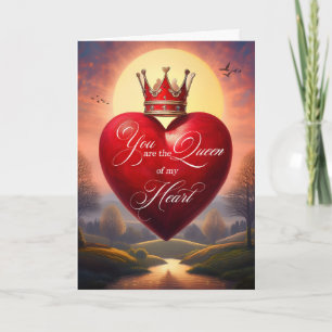 Carte Aimer Vous êtes la Reine de mon coeur avec la Cour