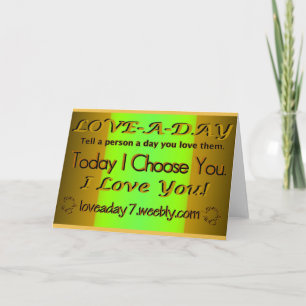 Carte Aimez jaune Carte-Vert/foncé de salutation de jour