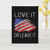 Carte Aimez-le ou laissez-le États-Unis Drapeau (Fleur jaune)