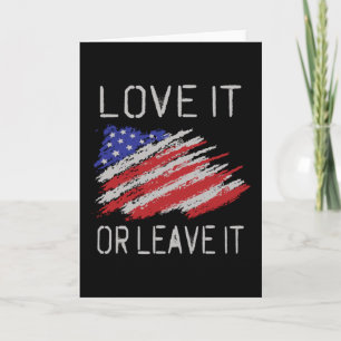 Carte Aimez-le ou laissez-le États-Unis Drapeau