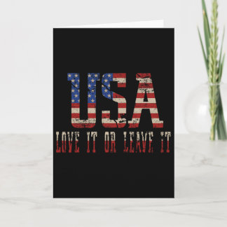 Carte Aimez les États-Unis ou quittez-les Cadeau pour am