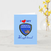 Carte Aimez mon ami policier (Fleur jaune)