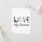 Carte Aimez mon Lineman (Devant/Arrière en situation)