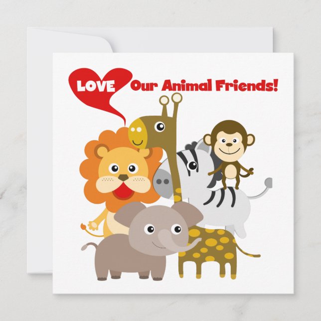 Carte Aimez nos amis animaux (Devant)