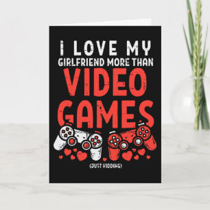 Carte Aimez Petite Amie Plus Vidéo Game Drôle Saint Vale